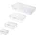 Goodma 24-Piece Rectangular Mini Clear Plastic Storage Box Set for Small Items and Crafts - Buy Online on SooperMarket.com