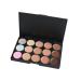 15 Colors Cream Contour Foundation Concealer Palette Kit with 11pcs Bamboo Brush - Buy Online on SooperMarket.com
