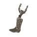 Oralgo's unique cowboy boot pendant necklace jewelry sophisticated necklace with a engraved cowboy boot trailer steel color