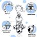 Weewooday 6 Pieces Pet Bells for Collars Loud Dog Bells Key Rings Dog Bell Collar Charm Dog Triple Bell Pendant for Dog Cat Necklace Collar Decoration and Training (Silver) - Buy Online on SooperMarket.com