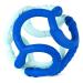 OgoBolli Gummi Teething Ring Sensory Ball Toy for Babies & Toddlers - Non-Toxic Silicone - Blue Blueberry - 6+ Months - Buy Online on SooperMarket.com