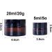 Syixute 6-Piece 5ml Amber Glass Containers - Refillable Brown Cream Can for Cosmetics & Essential Oils - Buy Online on SooperMarket.com