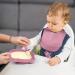 Vicloon Baby Weaning Set - 4 Pcs Silicone Feeding Set | BPA Free Suction Plate, Bib, Spoon & Fork | Toddlers & Kids Plates | Pink Bear Design - Buy Online on SooperMarket.com