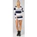 Happy Mama Maternity Stretch Knit Colour Block Jumper Dress - Navy - Size 16-18 - Buy Online on SooperMarket.com