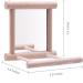 HANZE Bird Mirror and Swing Set for Parrots - Wooden Toy for Macaws, Lovebirds, Cockatiels - 2 Pack - Buy Online on SooperMarket.com