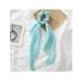 10pcs Silk Hair Scarf Scrunchies with Long Tails - Satin Bow Ponytail Holder for Women - Buy Online on SooperMarket.com