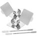 Balacoo Tool 4 Sets Ring Palette - Essential Makeup & Manicure Color Mixing Tools | Stainless Steel Foundation & Concealer Plates for Professionals - Buy Online on SooperMarket.com