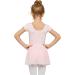 MdnMd Toddler Girls Ballet Leotard with Skirt | Short Sleeve Dance Dress Ballet Pink 4-5T - Buy Online on SooperMarket.com