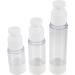 Lurrose 3PCS 15/30/50ml Airless Pump Bottles Press Pump Cosmetics Container Essence Cleanser Emulsion Storage Dispenser for Travel White - Buy Online on SooperMarket.com