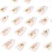 24PCS Medium Almond Glossy Flower Press On Nails - Green & White Spring Nail Decoration - Fake Nails with Glue - Women's Manicure - Buy Online on SooperMarket.com