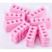 50pcs Foam Sponge Toe Separators Finger Dividers Soft Sponge Finger Divider Spacer Nail Art Manicure Pedicure Tools - Pink