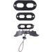 Adjustable Lizard Traction Rope & Leather Wings Leash - 3 Piece Pet Climbing Belt - Cool Black Training Accessory - Buy Online on SooperMarket.com