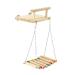 Bird Perches Cage Toys Parrot Wooden Platform Exercise Stands with Wood Swing Ferris Wheel Chewing for for Parakeet Conure Cockatiel Budgies Hummingbird (Style C)