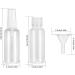 Tvnyoujia 12-Piece Travel Bottle Set | 50ml Empty Plastic Cosmetic Containers | Transparent Air Travel Bottles with Funnel & Nozzles - Buy Online on SooperMarket.com