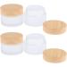 B Blesiya 4 Pieces 50g Empty Glass Cream Jars - Ointment & Cosmetic Containers with Screw Lid for International Shipping - Buy Online on SooperMarket.com