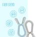 ZoLi Bunny Baby Molar Teether for Gum Relief | Mist Blue + Ash Grey (Pack of 2) | BPA-Free Teething Toy - Buy Online on SooperMarket.com