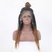 SHIYID Black Brown Synthetic Braided Lace Front Wigs Heat Resistant Fiber Premium Braid Hair Wigs For Women