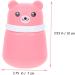PLAFOPE 2pcs Bear Powder Puff Box | Travel Baby Powder Container Set - Pink | Food Grade PP | Baby Powder Lotion, After-Bath Powder, Sponges | 10X7CM - Buy Online on SooperMarket.com