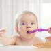 Vicloon Baby Fork and Spoon 4Pcs Set - Silicone Self Feeding Utensil for Infant Toddler - Easy Grip Soft Spoon Toddler Cutlery Kit - First Led Training Weaning - Blue/Pink/Purple/Green - Buy Online on SooperMarket.com