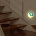Annmore Night Light Socket for Children - Twilight Sensor Orientation Lights for Newborns | 2-Piece Baby Slumber & Breastfeeding Essentials in Moon Yellow - Buy Online on SooperMarket.com