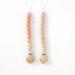Blumie Dummy Clips for Baby Set of 2 Soother Chains BPA Free Silicone Pacifier Holder for Boys and Girls (Pink & Beige)