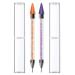 Tvoip 2PCS Dual-Ended Nail Rhinestone Picker Wax Tip Pencil Pick Up Applicator Dual Tips Dotting Pen Beads Gems Crystals Studs Picker with Acrylic Handle Manicure Nail Art Tool