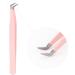 Tweezers for Eyelash Extension Professional Eyelash Tweezers for Single 2D 3D Eyelash Extension(Rounded Corners) 1 count (Pack of 1) Pink - Buy Online on SooperMarket.com