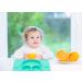 Silicone Divided Toddler Plate Set - Non Slip Suction Baby Dinner Plates with Spoon & Fork | BPA Free & FDA Approved - 5owl-cyan - Buy Online on SooperMarket.com