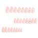 Light Pink Press on Nails - Glossy Short Fake Nails with Bow Tie | 24Pcs Full Cover Nail Art for Women & Girls - Buy Online on SooperMarket.com