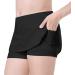 Beehong Toddler Kids Girls Black Sports Shorts with Pockets | Size 6-7 Years - Buy Online on SooperMarket.com