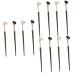 Baluue 12 Pcs Nose Shadow Brush Concealer Brush Cosmetic Brush Eye Shadow Brush Eyeshadow Wooden Handle