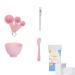 Face Mask Mixing Bowl Set +50pcs Cotton Pads Plastic 6 in 1 DIY Facemask Mixing Tools Kit with Mask Bowl Stick Spatula Measuring Cup & Mask Brushes (Pink)