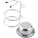 Dekaim Stainless Steel Shaving Brush Stand & Soap Dish Bowl | Manual Razor & Shaving Brush Holder | Premium Silver Shaving Accessories - Buy Online on SooperMarket.com