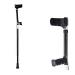 Double-Adjustable Folding Crutches Forearm Elbow Underarm with Open Cuff Walking Stick Lightweight Aluminum Crutch Holder Walking Aid Crutch Height Adjustable Forearm Support (2 Pieces) Journey
