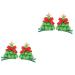 ABOOFAN 2 Pairs Christmas Tree Barrette Christmas Tree Hair Clips Kids Tiara Mini Santa Hats Christmas Hair Clip Hair Barrettes for Girls Mini Tiara Xmas Hairpin Baby Iron Antlers Filler