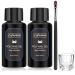 Lofuanna Poly Gel Slip Solution 80ML-Professional Poly gel Slip Solution Kit For Extender Gel, Builder Gel, UV/LED Nail Tips, Liquid Solution With Nail Brush and Acrylic Glass(40ML2) 2PCS