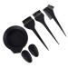 zalati Hair Dye Kit 6pcs Tools for 2pcs Hair Brush 2pcs Ear Cover 1pcs Sided Comb 1pcs Mixing Bowl - Black