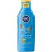 NIVEA Sun Schutz & Braune sunscreen LSF 20 (200 ml) sun milk with pro-melanin extract for an even tan immediate sun protection with UVA/UVB filter system