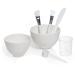 Face Mask Mixing Bowl Set. 7IN 1 SPA Quality Face Mask Tool Kit. with Facial mask brush*2 Silicone Facial Mask Bowls*2 Mask Spatula Measuring cup and Measuring scoop