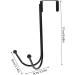 PLAFOPE 4 Pcs Hangers Black Coat Rack Towel Hook Hats Robes Mounted Clothing Rack Hanger Hook Door Hook Iron - Buy Online on SooperMarket.com