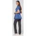 Happy Mama Maternity Nursing 3pcs Nightwear Set - Blue Jeans & Graphite - Buy Online on SooperMarket.com