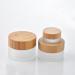 1PC 100ml/3.5oz Empty Frosted Glass Cream Jar with Wood Grain Lid Refillable Travel Makeup Cosmetic Face Lotion Cream Emulsion Container Bottle Storage Pot with Inner Linner - Buy Online on SooperMarket.com