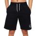 MEILONGER Swim Trunks Boys Swim Shorts Quick-drying Board Shorts with Mesh Lining Pockets and Adjustable Drawstring Black 152