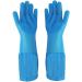 Rubber Dishwashing Gloves Extra Long Sleeves Cleaning Scrubber Gloves Waterproof Mittens 1Pair Blue. - Buy Online on SooperMarket.com