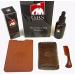 GBS Premium Quality Static Free Sandalwood Dual Comb for Shaping And Styling Unscented Beard Oil 7" Dressing Comb + Premium Leather Case Pack of 1 - Buy Online on SooperMarket.com