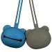 Airfish silicone pacifier box 2 pack BPA-free baby bear pacifier bag silicone shell for baby travel snullers pacifier storage box pacifier holder for girls young gray green and dark blue