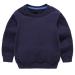 Taigood Kids Jumper for Boys Cotton Sweatshirt Long Sleeve T Shirts Pullover Autumn Winter Age 1-7 Years 2-3 Years Navy Blue
