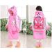QTECLOR Kids Raincoat Jacket Age 6-13 | Cartoon Rain Poncho with School Bag Cover - Buy Online on SooperMarket.com
