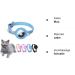 Leather Airtag Cat Neck Band - Adjustable Reflective GPS Collar for All Cat Sizes - Anti-Losing Tracker Case (Blue XS 19-26cm) - Buy Online on SooperMarket.com