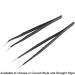 Stainless Steel Eyelashes Grafting Tweezers Makeup Tweezers Tool for Eyelashes Extension Nail Art Decoration for Professional Salon or Home Use(3#) - Buy Online on SooperMarket.com